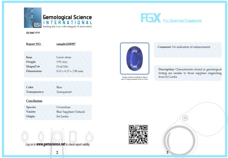 FGX Diamond Grading sample Dubai With ORIGIN New